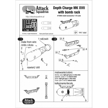 72002 Depth Charge MK XVII with bomb rack