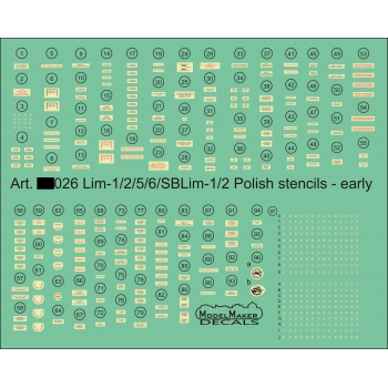 D32026 Lim-1/2/5/6/SBLim1/2 Polish stencils - Early