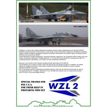 D48091 MiG-29 Polish stencils