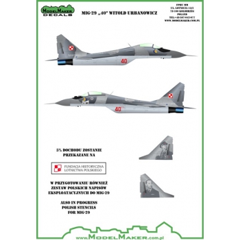 D72056 MiG-29 "40" Witold Urbanowicz