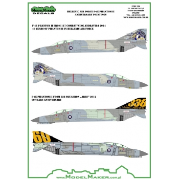 D48058 Hellenic Air Force F-4E Phantom II Anniversary paintings