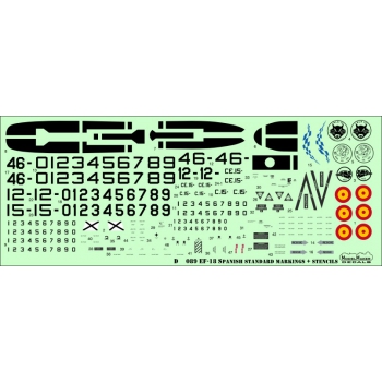 D48089 F/A-18 SPAIN STANDARD MARKINGS + STENCILS