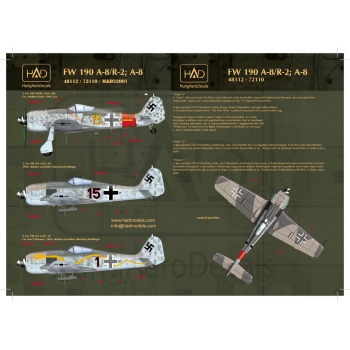 HAD48112 Fw-190 A-8 / R2 (Luftwaffe "Ti Ti wau wau" yellow 15, Black 1, Black15" )
