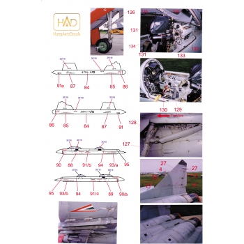 HAD72111 MiG-29 Russian Stencils
