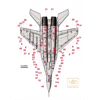 HAD72111 MiG-29 Russian Stencils