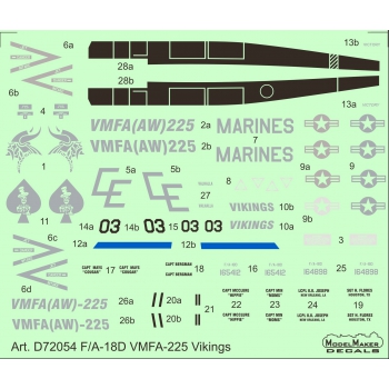 Z72006 F/A-18D VMFA-225 Vikings + resin ATARS