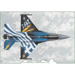 D72120 GREEK F-16C block 52 ZEUS DEMO TEAM 2015 decal + resin CFT and paraschute container for Revell kit