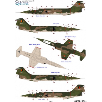 48-904+ CF-100 Canuck & TF/F-104G Starfighter 350Sqn