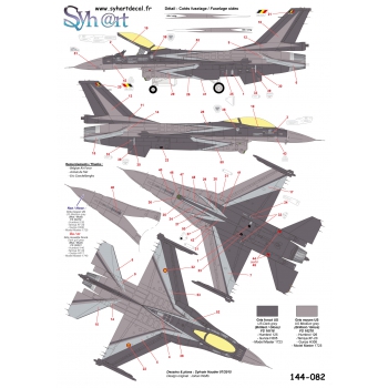 72-082 F 16AM Falcon FA 134 Solo Display 2009 Belgian AF