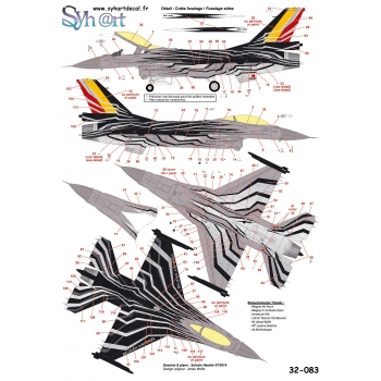 72-083 F-16AM Falcon FA-123(Solo Display 2015 -Blizzard) Belgian AF