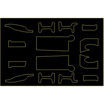 CV48001 f-16a/b/c/d strengthening plates - vinyl