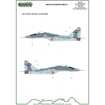 D72064a MiG-29 Asian Fulcrums part II + resin refueling probe