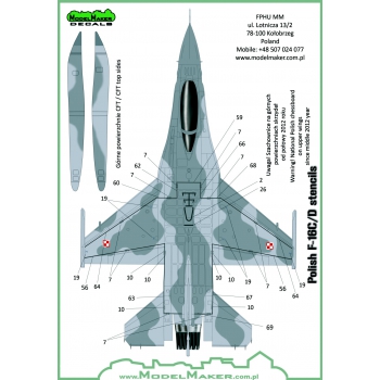D48073A Polish F-16C/D Stencils