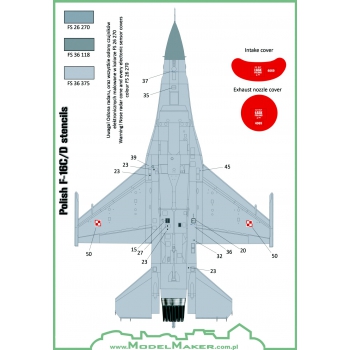 D48073A Polish F-16C/D Stencils