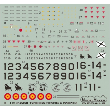 D48112 SpanishTyphoons - stencils and insignias