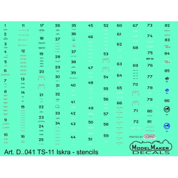 D72041 TS-11 Iskra - stencils