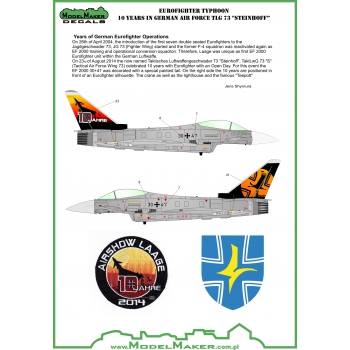 D48051A Eurofighter Typhoon  10 Years in German Air Force TLG 73 "Steinhoff”