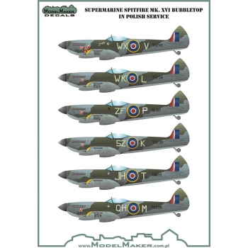 D72066 Supermarine Spitfire Mk XVI Bubbletop in Polish service