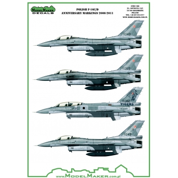 D72072 Polish F-16C/D Anniversary markings 2006-2011