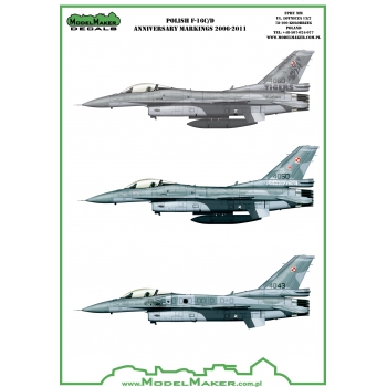 D72072 Polish F-16C/D Anniversary markings 2006-2011