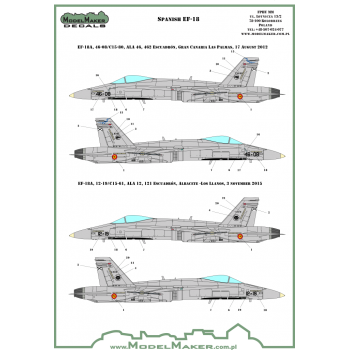 D72089 F/A-18 SPAIN STANDARD MARKINGS + STENCILS