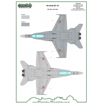 D72089 F/A-18 SPAIN STANDARD MARKINGS + STENCILS