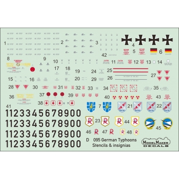 D72095 German Typhoons Stencils & insignias