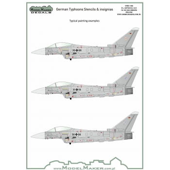 D72095 German Typhoons Stencils & insignias