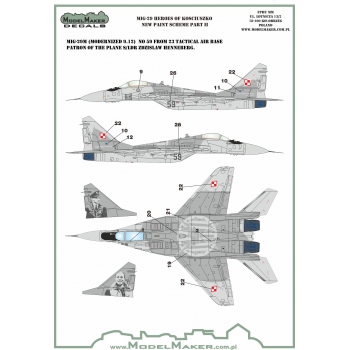 D72106 MiG-29 Heroes of Kosciuszko New paint scheme part 2 
