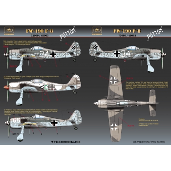 HAD48063 FW-190 F-8 (White 34, 65 " Pöttöm", green C)
