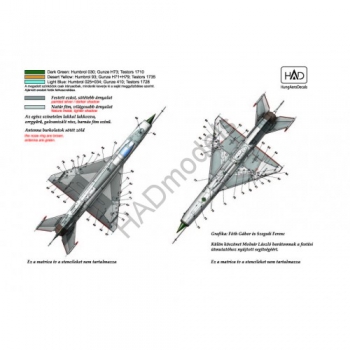 HAD48113 Mig-21MF (Hungarian Air Force 9307, 9308, 4605, 8113 "Blue kiváló")