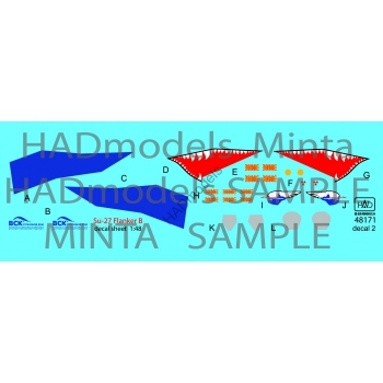 HAD48171 Su-27(Russian 08 shark) Decal sheet 1:48