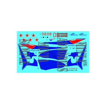 HAD48171 Su-27(Russian 08 shark) Decal sheet 1:48