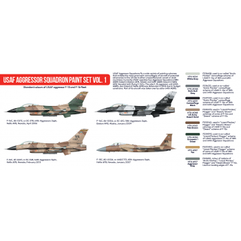 HTK-AS29 USAF Aggressor Squadron paint set vol. 1