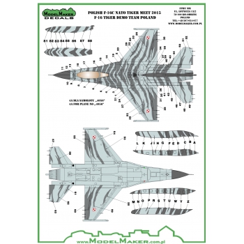 MD72061 Polish F-16C NATO Tiger Meet 2015 - F-16 Tiger Demo Team Poland 