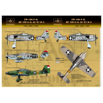 HAD48061 Me Bf 109 G-6; Ju-87 D-5; Fw-190 F-8 (V8+31, B6+31 Évi, W+521