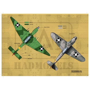HAD48061 Me Bf 109 G-6; Ju-87 D-5; Fw-190 F-8 (V8+31, B6+31 Évi, W+521