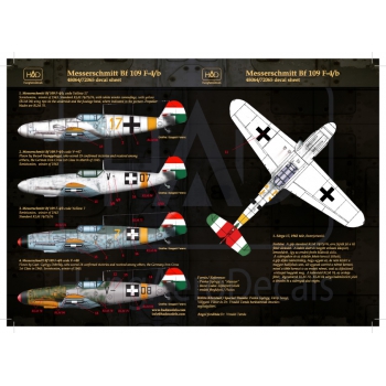 HAD48064 Messerschmitt Bf 109 F-4 yellow 17, V-+03, V-+07, yellow 7)