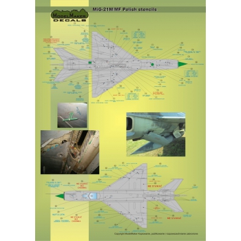D72020 MiG-21PFM/M/MF/bis Polish stencils
