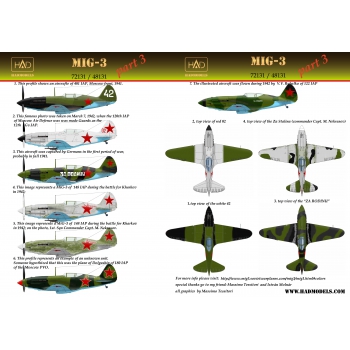 HAD48131 MiG-3 (Russian white 42, red 02, Za Rodina, Za Stalina)