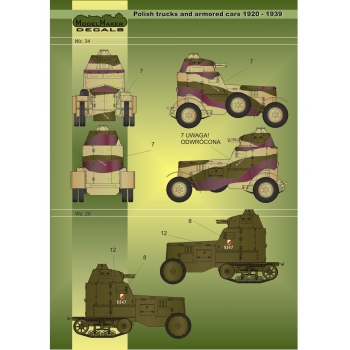 Polish trucks and armored cars markings 1920 - 1939