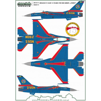 D48171 Belgian F-16AM 75 Years 2ND Squadron „Comet”