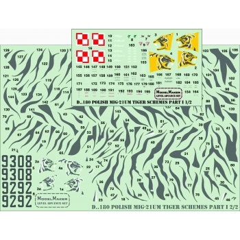 D48180 Polish MiG-21UM Tiger Schemes Part I