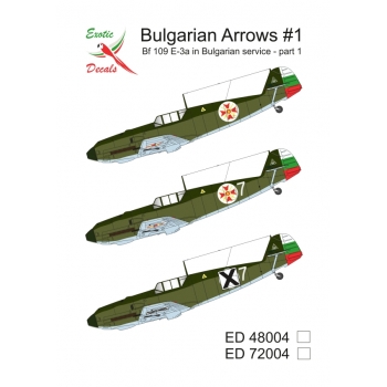 ED48004 Bulgarian Arrows #1 - Bf 109 E-3a in Bulgarian service - part 1
