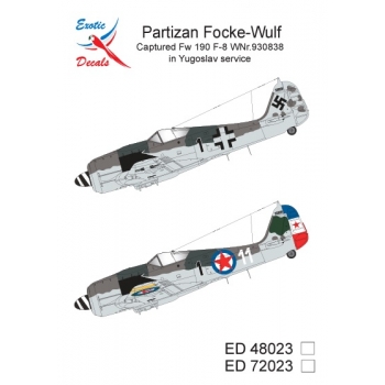 ED48023 Partizan Focke-Wulf - Captured Fw 190 F-8 WNr.930838 in Yugoslav service