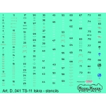 D72041 TS-11 Iskra - stencils