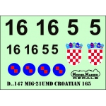 MD32147 MiG-21UMD CROATIAN 165 Display Plane