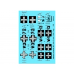 HAD72177 Messerschmitt Bf 109 G-14 / G-6 Trop( HUN V3+72; W-1+13) Decal sheet 1:72