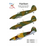 	 ED72003	Hariken - Hawker Hurricane Mk.I in Yugoslav service