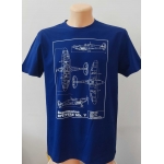 T-Shirt Maxi Spitfie Mk.V - blueprint 